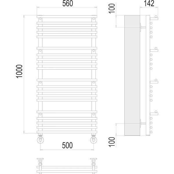 полотенцесушитель водяной terminus вента люкс 4670078529527 п15 500x1000