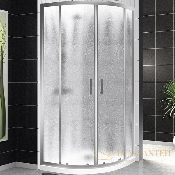 душевой уголок belbagno uno uno-195-r-2-100-ch-cr 100х100 см профиль хром, стекло шиншилла