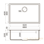 кухонная мойка omoikiri tedori 66-u-pl tetogranit х платина, 4993979
