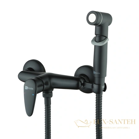 смеситель lemark pramen lm3318bl с гигиеническим душем, черный матовый