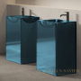 раковина напольная dea design pedestal basin, dd2024 495 r11, glasstech, 495х455хh880 мм, dark blue