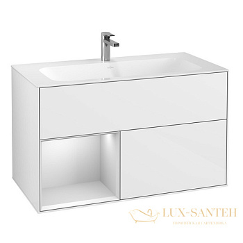 тумба под раковину villeroy & boch finion f030mtgf 996х498 мм, белый