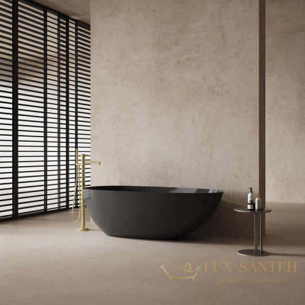 ванна свободностоящая из карбона abber karbon ak9011-1.7, 170х80х55h см, черный глянцевый