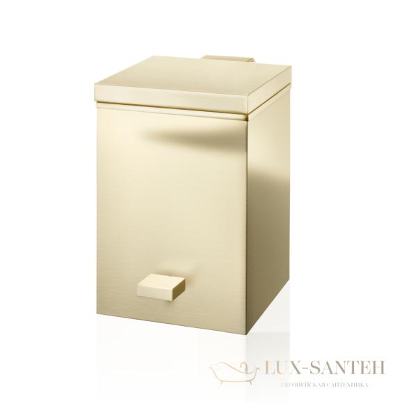 ведро для мусора decor walther cube te75sc 0614682 10 л, золото шлифованное