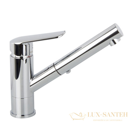 смеситель для кухни spot fima carlo frattini kitchen, f3008cr, выдвижной  поворотный излив, хром