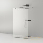 душевая перегородка cezares liberta liberta-l-2-90-120-c-nero 90 см профиль черный матовый, стекло прозрачное