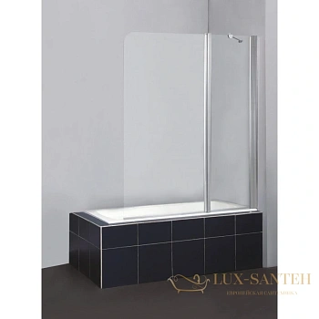 шторка для ванны belbagno sela-v-11 sela-v-11-120/140-p-cr-r 120 см, стекло рифленое