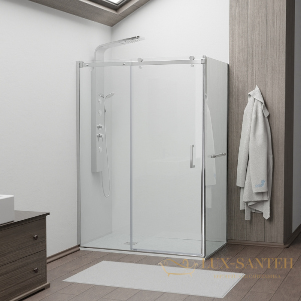 душевой уголок rgw tornado 020744138-11 to-44-1 130x80, профиль хром, стекло прозрачное