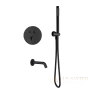 душевая система встраиваемая для ванны с термостатом aquame aqm8407mb, черный матовый