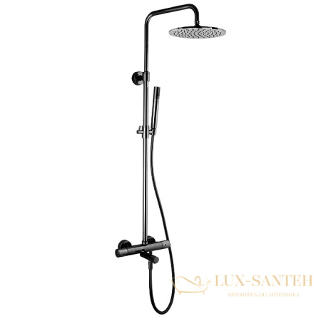 душевая система для ванны fima carlo frattini wellness f3154/r256ns, черный матовый