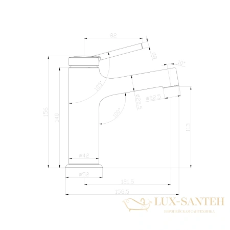 смеситель для умывальника lemark minima lm3806c монолитный, хром