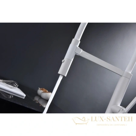 смеситель paulmark leader le214101-431 для кухни, белый матовый