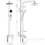 душевая система timo selene sx-2013/03 200 мм, черный