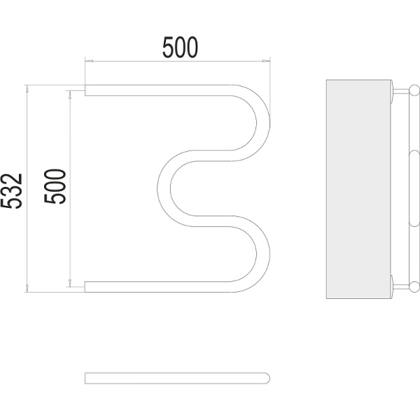 полотенцесушитель водяной terminus м-образный 4620768881145 50x50