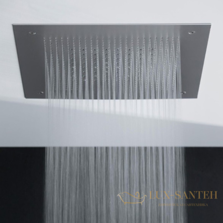 верхний душ потолочный 380х380 мм, almar velvet rain e044282.ms, 2 режима, нержавеющая сталь полированная