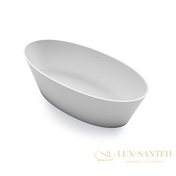 ванна свободностоящая gruppo treesse alma, v015bl, 170x80x60h, материал solid, в комплекте со сливом переливом, белый глянцевый