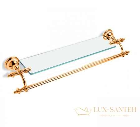 стеклянная полка + полотенцедержатель stil haus elite el33(25), бронза