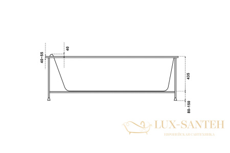ванна relisan eco plus мега 160х70