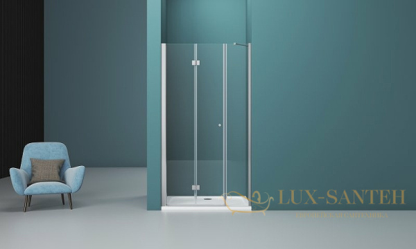 душевая дверь belbagno albano albano-bs-13-40+100-c-cr 140 см профиль хром, стекло прозрачное
