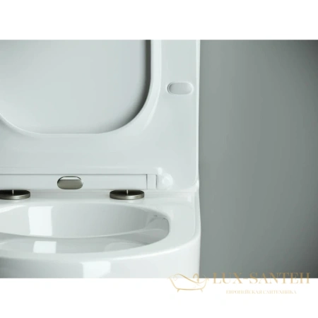 унитаз-компакт безободковый ceramica nova metropol cn4001 с сиденьем микролифт, белый