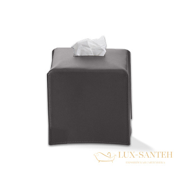 контейнер для салфеток настольный decor walther nappa kbq, 0938193, натуральная кожа, дымчато-серый