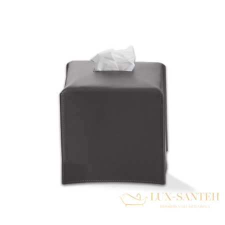 контейнер для салфеток настольный decor walther nappa kbq, 0938193, натуральная кожа, дымчато-серый