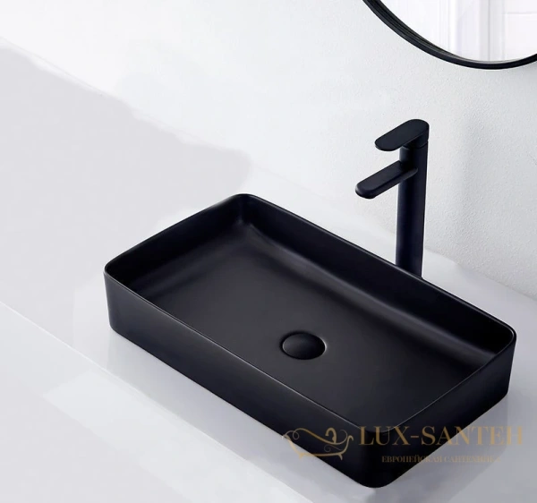 раковина rea denis rea-u3690 61,5х35 см, черный матовый