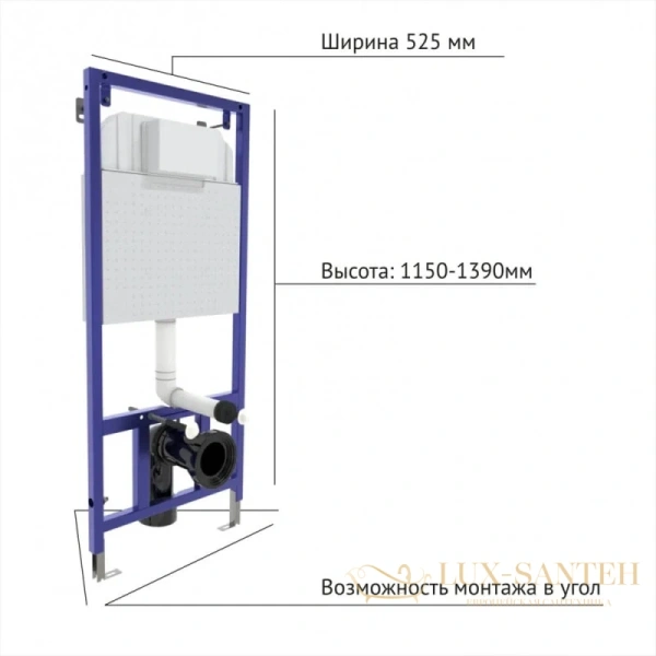 инсталляция berges line 040213 для подвесного унитаза 1150 мм berges novum l3, хром