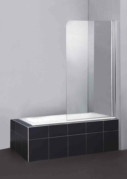 шторка на ванну belbagno sela sela-v-1-80/140-c-cr 80 см профиль хром, стекло прозрачное 