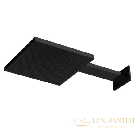 верхний душ 300х300 мм almar velvet e044277.mb, 2 режима, черный матовый