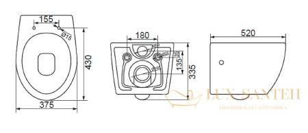 подвесной унитаз belbagno prospero bb507b без сиденья, белый
