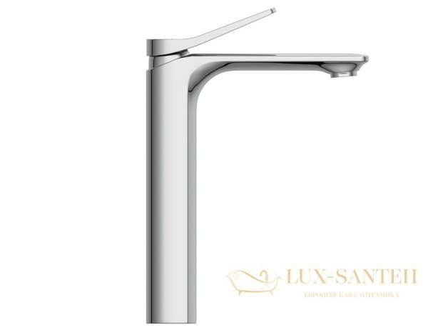 смеситель высокий для раковины cersanit odra 63054, с донным клапаном, хром