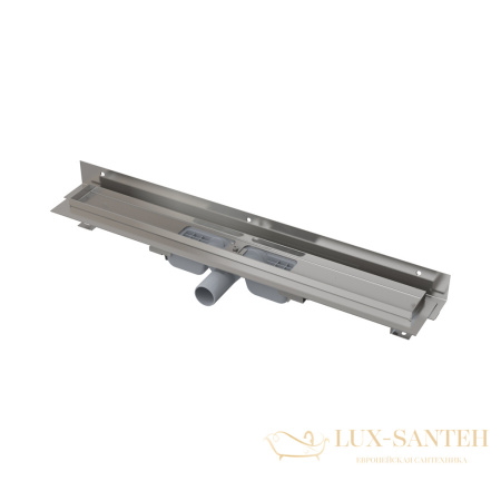 alcaplast apz4 flexible водоотводящий желоб для перфорированной решетки с регулируемым краем к стене низкий, горизонтальный сток, 1050 мм apz104-1050