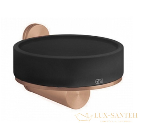 мыльница gessi 316 accessories 54702.726 подвесная, warm bronze br. pvd/черный