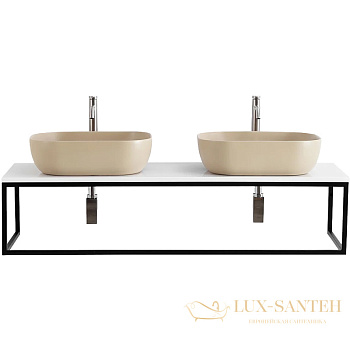 консоль под раковину belbagno etna ek-140-st подвесная, черный матовый