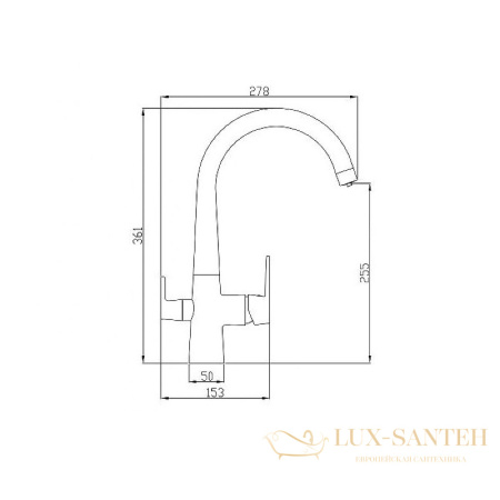 смеситель zorg steel hammer sh819satin для кухни, сатин