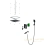 душевой комплект timo selene sx-2039/03sm 400 мм, черный матовый