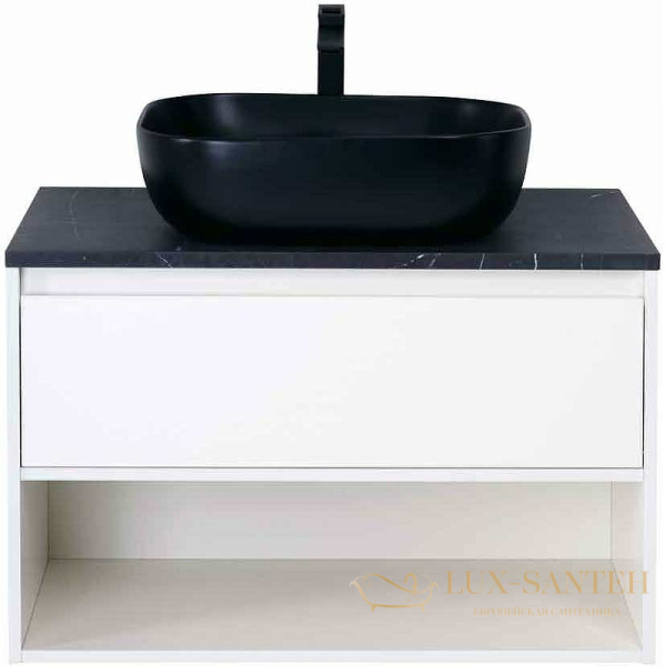 тумба под раковину belbagno kraft kraft-800-1c-so-bo 80 см подвесная, bianco opaco