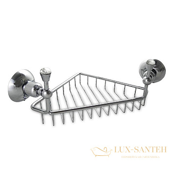 nicolazzi cristallo di rocca, 1495cr09c, полочка-решетка угловая, подвесной, цвет хром