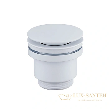 донный клапан lemark lm8500mw универсальный, белый матовый