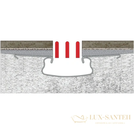 душевой канал berges super slim 091053 700 мм, хром