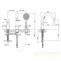смеситель на борт ванны gessi emporio via tortona 18637.149, finox brushed nickel