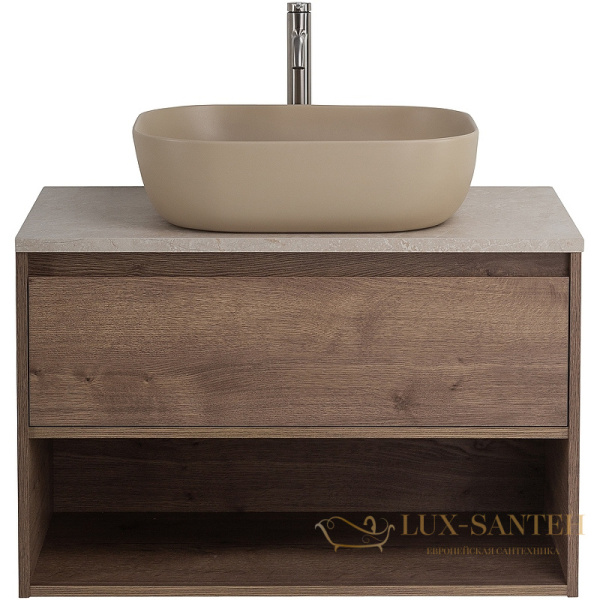 тумба под раковину belbagno kraft kraft-900-1c-so-rt 90 см подвесная, rovere tabacco