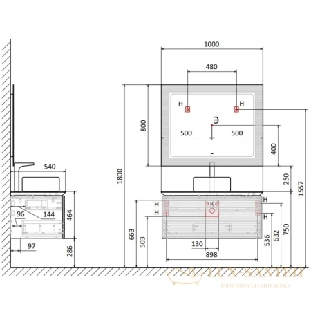 тумба jorno karat kar.01.100/p/bul 100 см, бук светлый