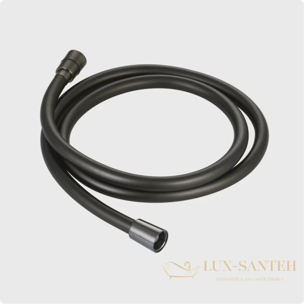 душевой шланг 1000 мм, aquame  aqm1501gm, с защитой от перекручивания, оружейная сталь брашированная