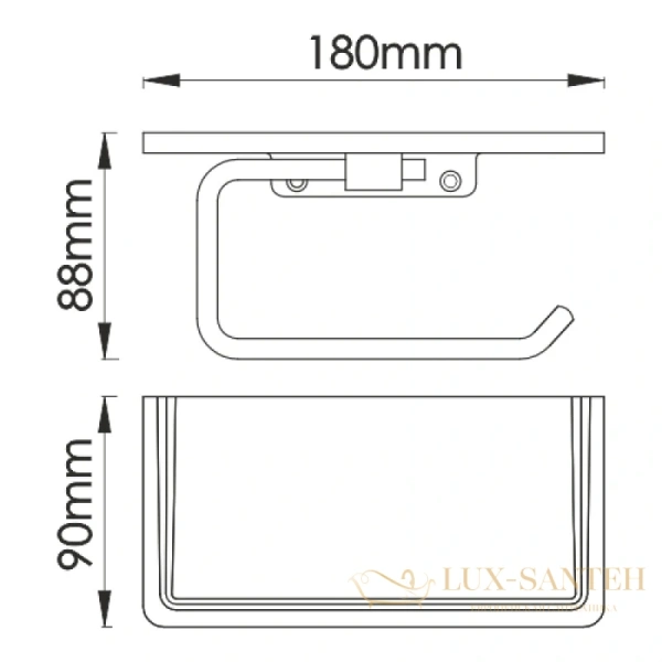 бумагодержатель wasserkraft k-1525, черный