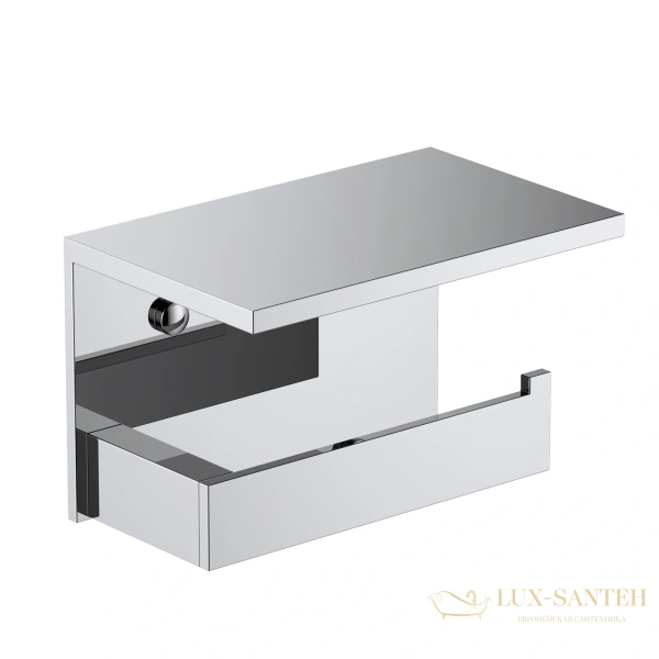 бумагодержатель с полкой для телефона timo petruma 15243/00, хром