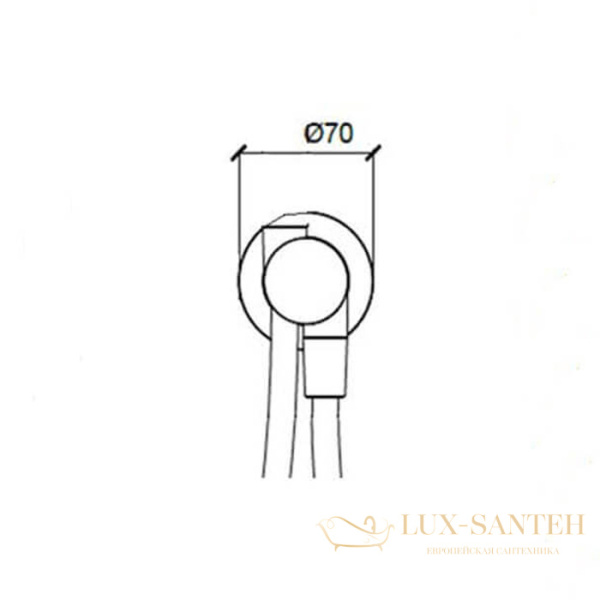 держатель ручного душа almar modular e192000.mb, со шлангом и шланговым подключением, черный матовый
