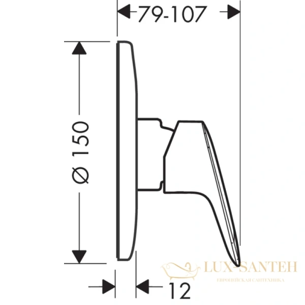 смеситель для душа hansgrohe logis (внешняя и скрытая часть) 71666000