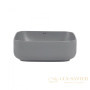 раковина накладная abber rechteck ac2211mg, 38,5х38,5 см, серый матовый